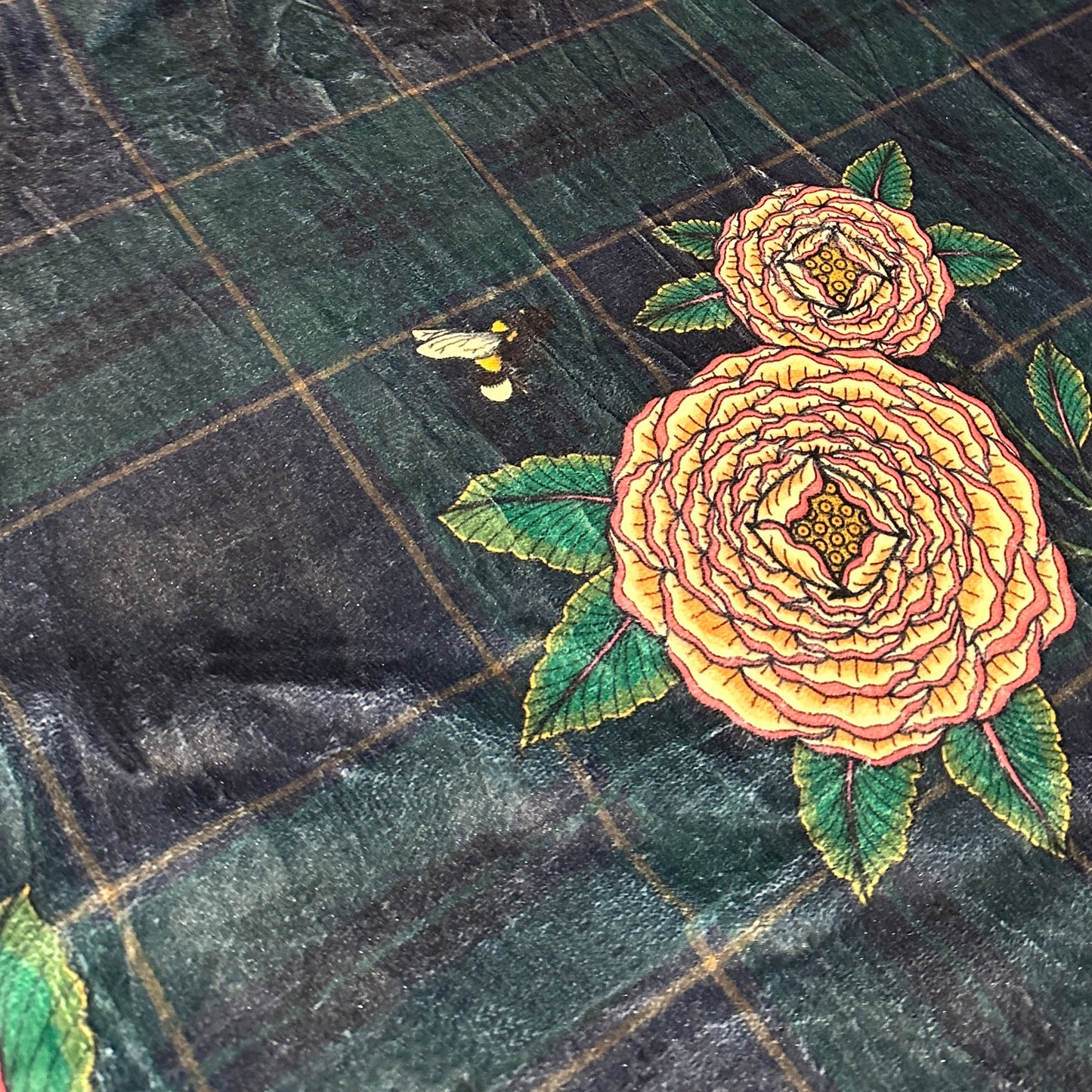 Floral Tartan Blanket